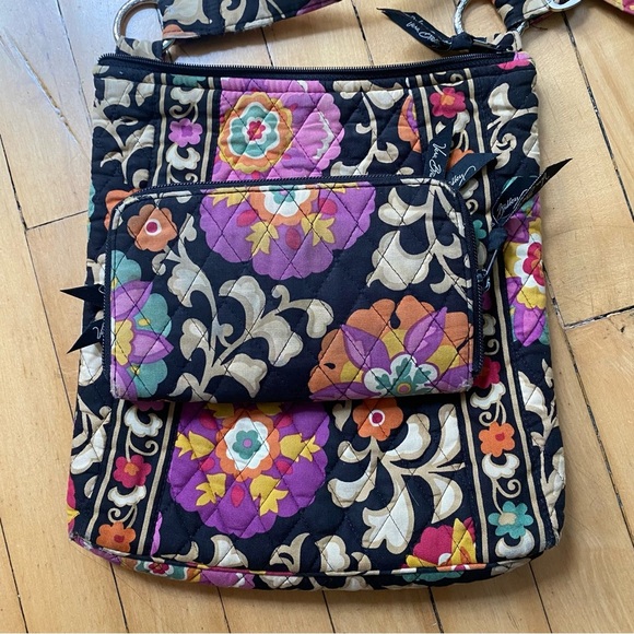 Floral Patterned Women's Bag and Wallet Set - Picture 6 of 8